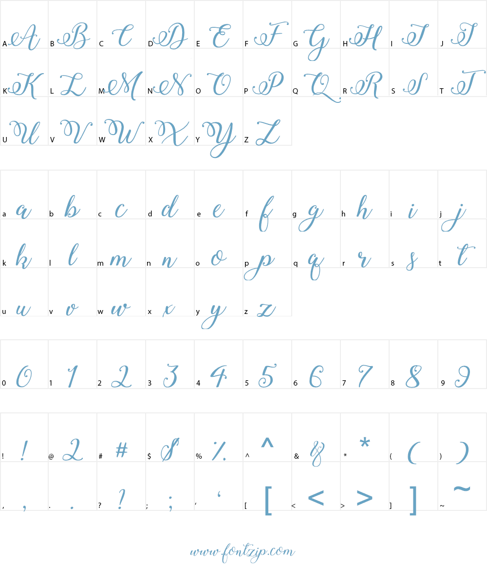 Winter Calligraphy Font Character